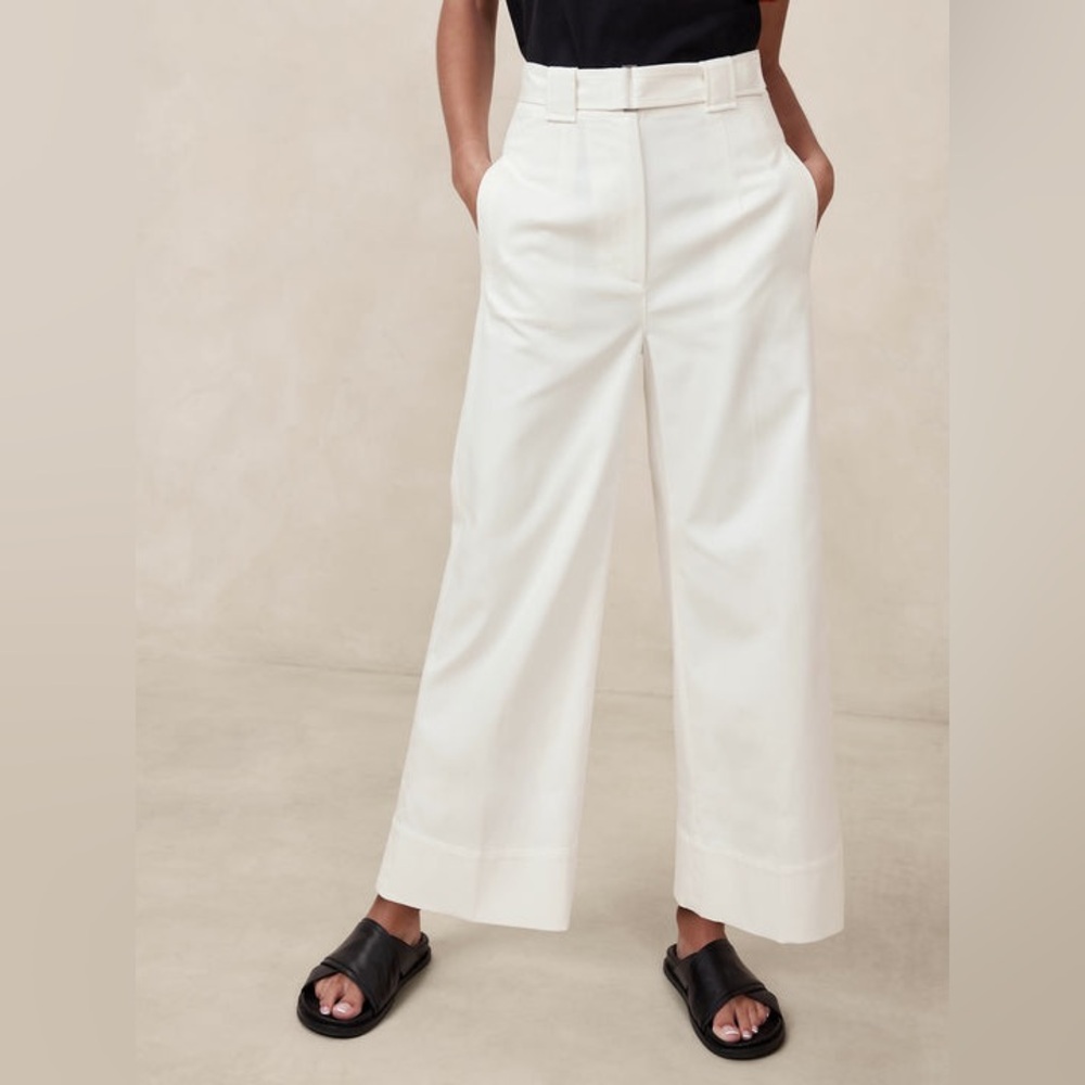 Banana Republic Cream Wide-Leg Pants Sz 14 NWT
